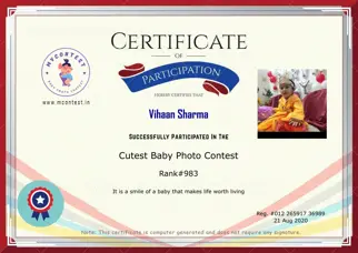 Certificate Preview